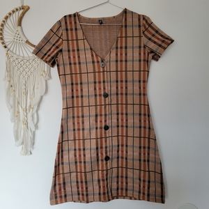 Plaid Mini Dress by C&A